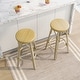 preview thumbnail 24 of 48, Elena Bohemian Round Wicker Patio Stools (Set of 2) by Furniture of America