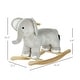 preview thumbnail 7 of 8, Rocking Horse, Kids Rocking Animal, Elephant Rocker with Realistic Sounds, Plush Ride on Toy for Years 2-4, Gray