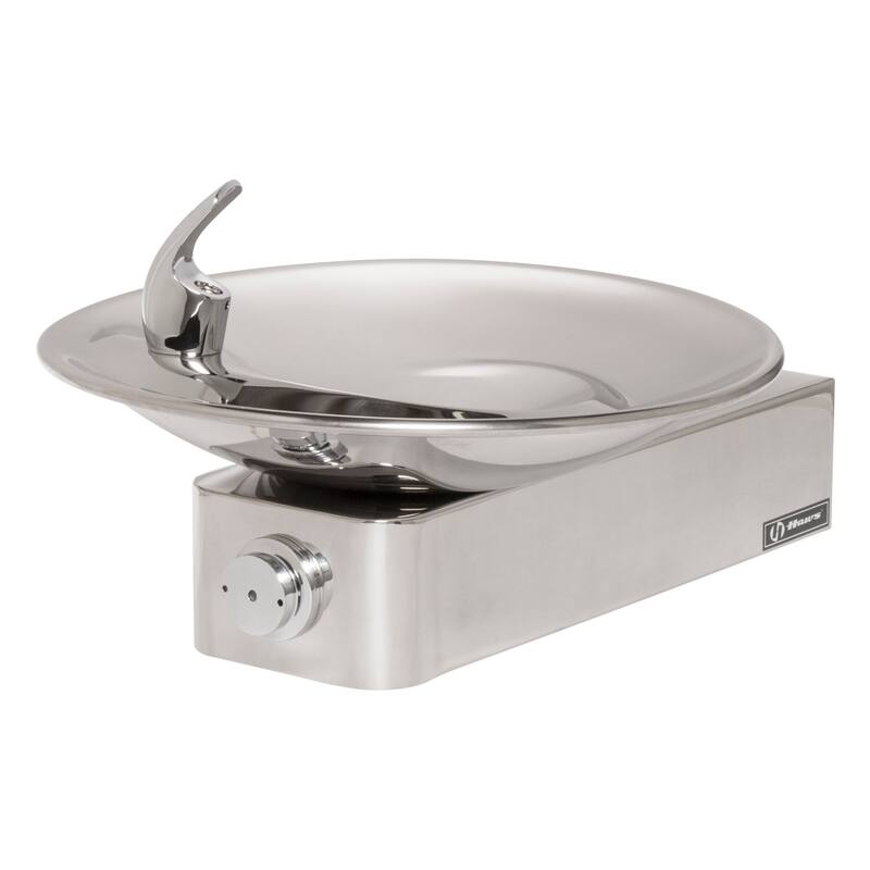 Haws Wall Mounted Polished Stainless Steel Drinking Fountain with - Stainless Steel