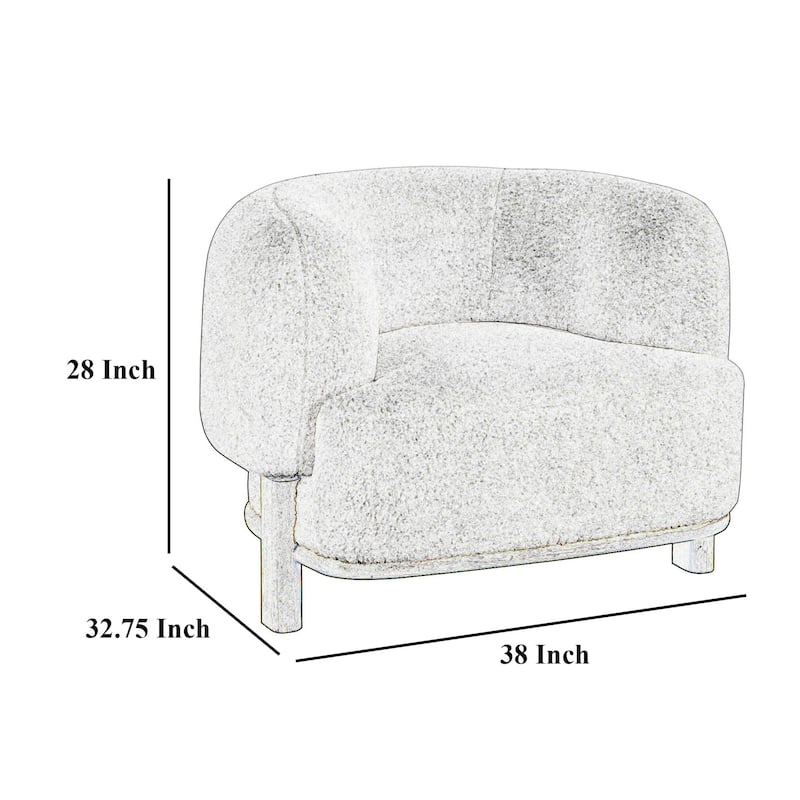 Linia, Accent Chair, Soft Cushioned Barrel Back, Brown, Black Wood