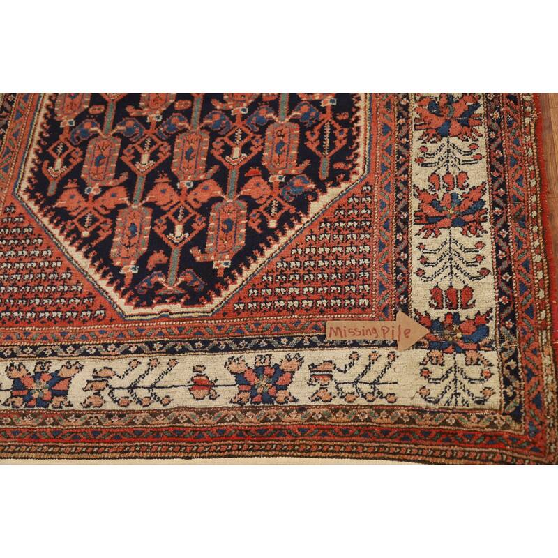 Vegetable Dye Malayer Persian Rug Hand-Knotted Wool Carpet - 4'8"x 6'4"