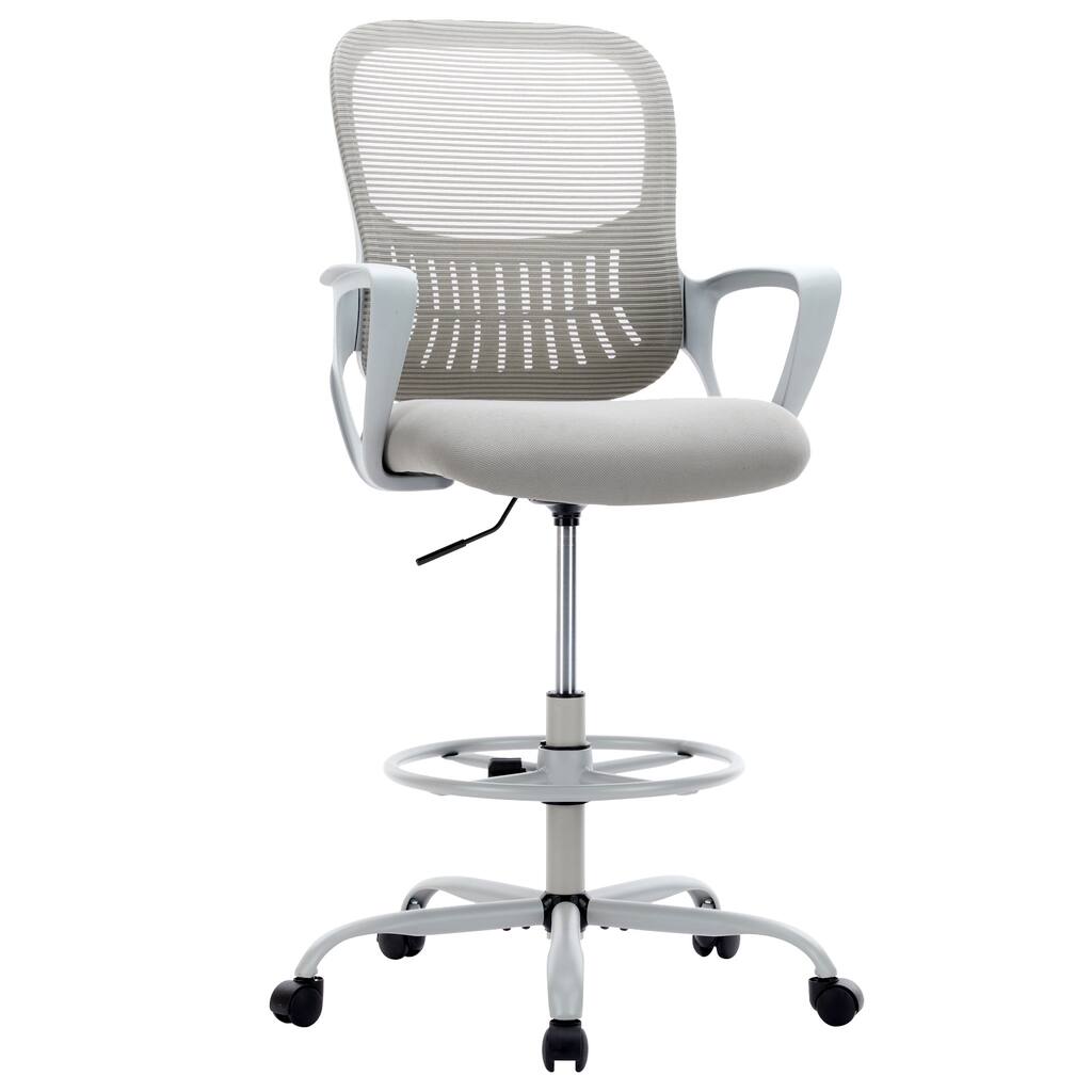 Ergonomic Office Chair with Lumbar Support - Adjustable Swivel Task Chair - 24.2"x23.6"x48.8"