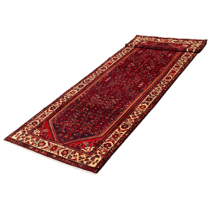 ECARPETGALLERY Hand-knotted Andelz Navy Wool Rug - 4'4 x 14'1