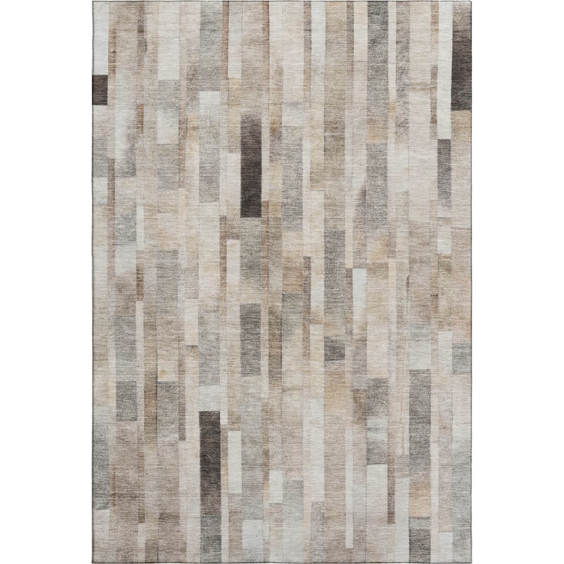 Premium Washable Super Soft Geo Stripe Mayfield Rug