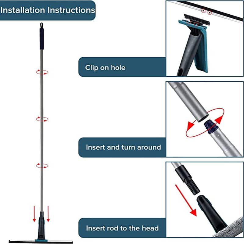 JEHONN Window Shower Squeegee for Glass Door and Professional Floor