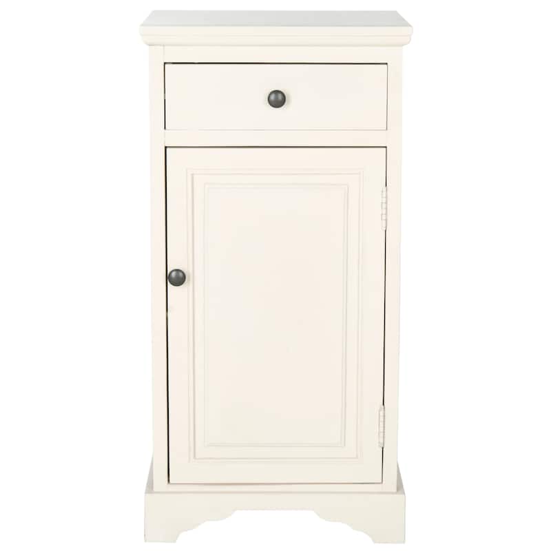 SAFAVIEH Jett White Storage Cabinet - 16" x 13.8" x 31.5"