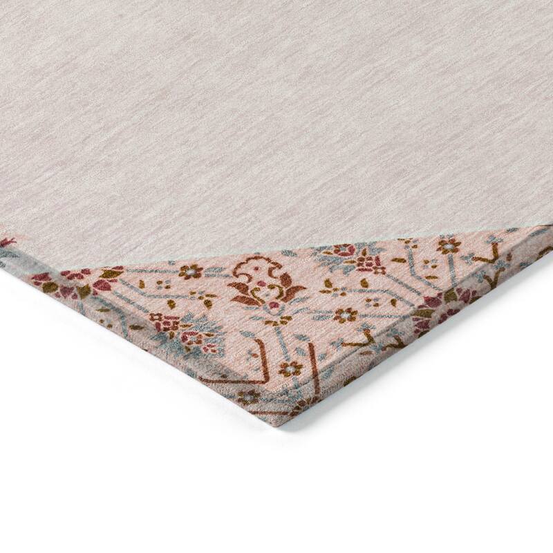 Machine Washable Indoor/ Outdoor Traditional Chantille Rug