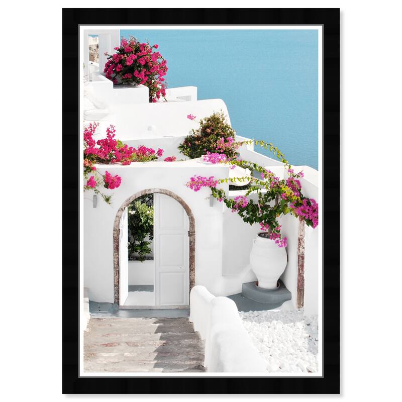 Wynwood Studio Prints Architecture and Buildings Mykonos Door II White and Modern & Contemporary Wall Art Canvas Print