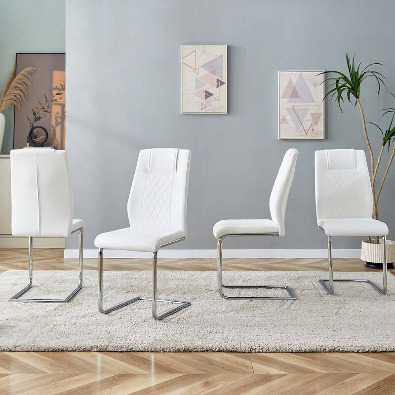 Dining Chairs with Faux Leather,Side Chairs(Set of 8)