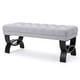 preview thumbnail 45 of 63, Scarlette Tufted Fabric Ottoman Bench by Christopher Knight Home - 41.00" L x 17.25" W x 16.75" H