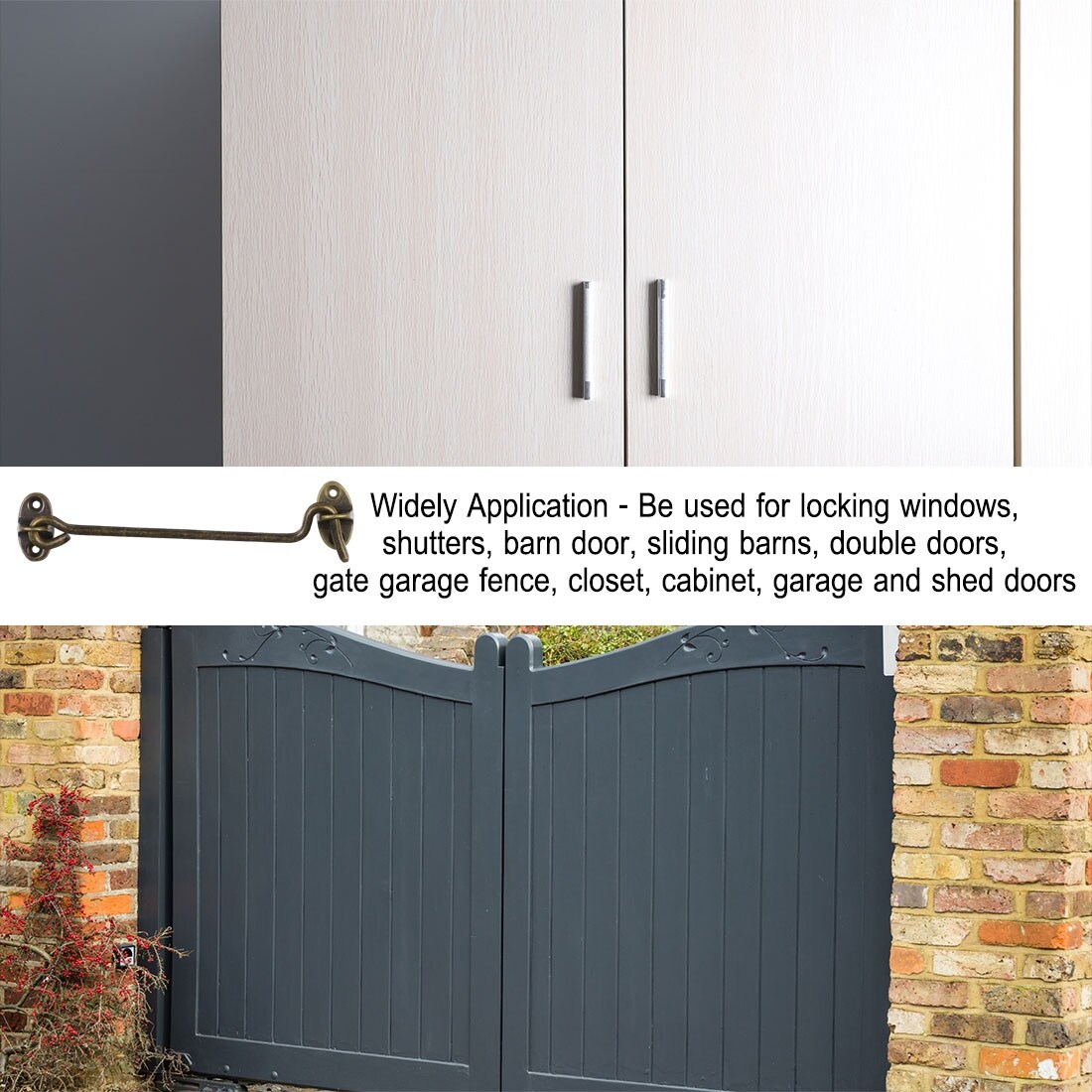Shop Cabin Hook Eye Latch Hook Door With Screw Lock Plating Finish