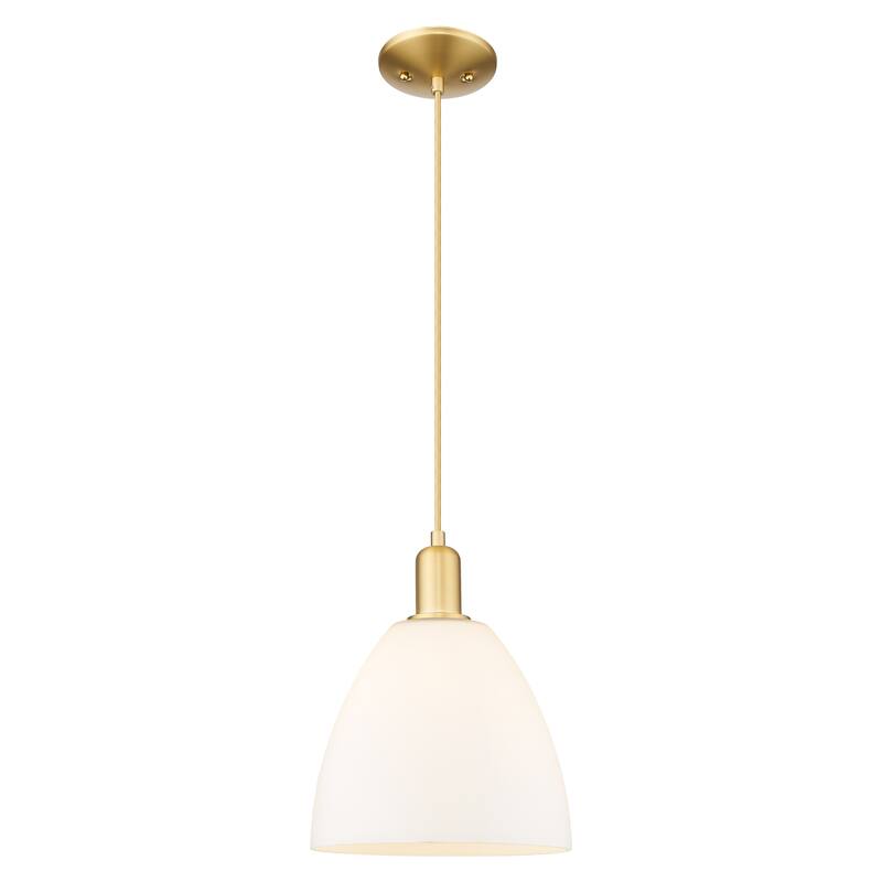 Innovations Lighting Endless Possibilities Arcadia - Bristol - 1 Light 9" Cord Hung Mini Pendant - Satin Gold/Matte White