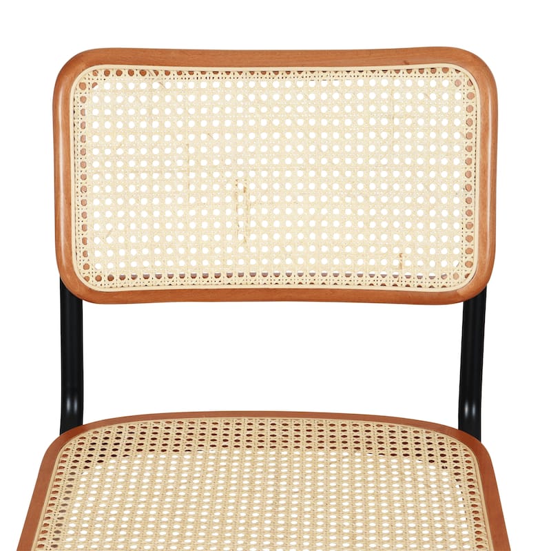 Breuer Chair Company Marcel Breuer Cesca Cane Cantilever Side Chair w/ Black Steel Frame (Various Wood & Cane Colors)