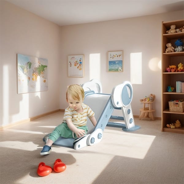 slide 2 of 7, Toddler Slide,Indoor Foldable Kids Slide for Boys Girls1.5-3 Years Old