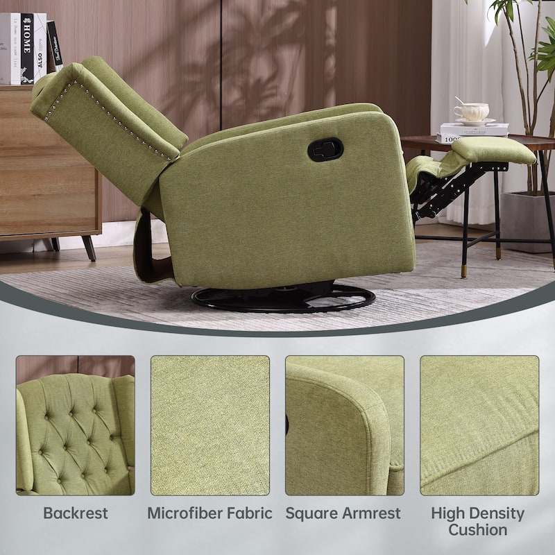Modern Small Rocking Swivel Recliner Chair for Bedroom,Living Room Chair Home Theater Seat
