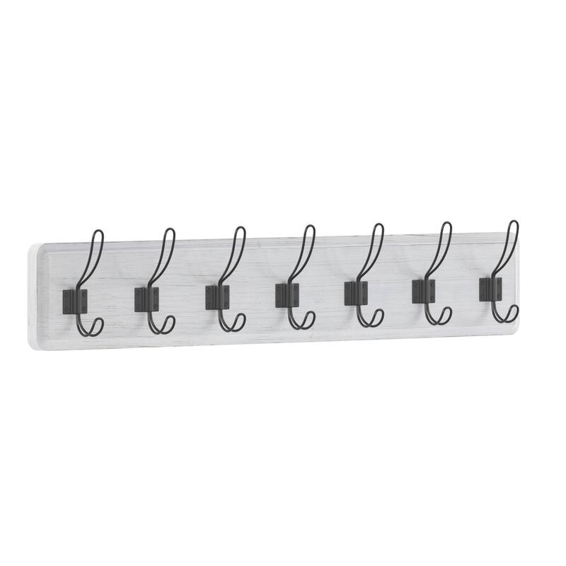 Wall Mounted Storage Rack with 7 Hooks