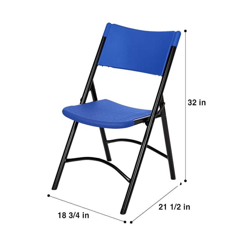 Hampden Furnishings Gwyneth Collection Resin Folding Chair, Pack of 4