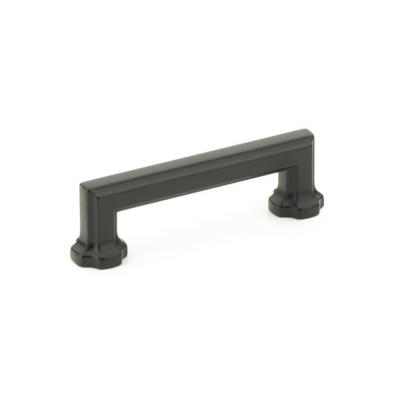 Schaub and Company Empire 3-1/2" Center to Center Traditional Grand - Matte Black