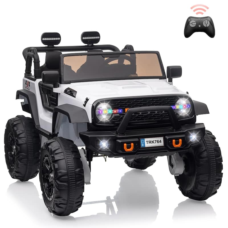 24V Kids Ride on Truck with 2 Seats - White