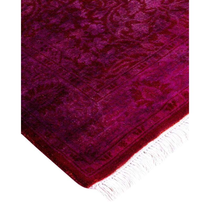 Fine Vibrance One-of-a-Kind Hand-Knotted Runner Rug - Red, 2' 7" x 23' 4" - 2' 7" x 23' 4"
