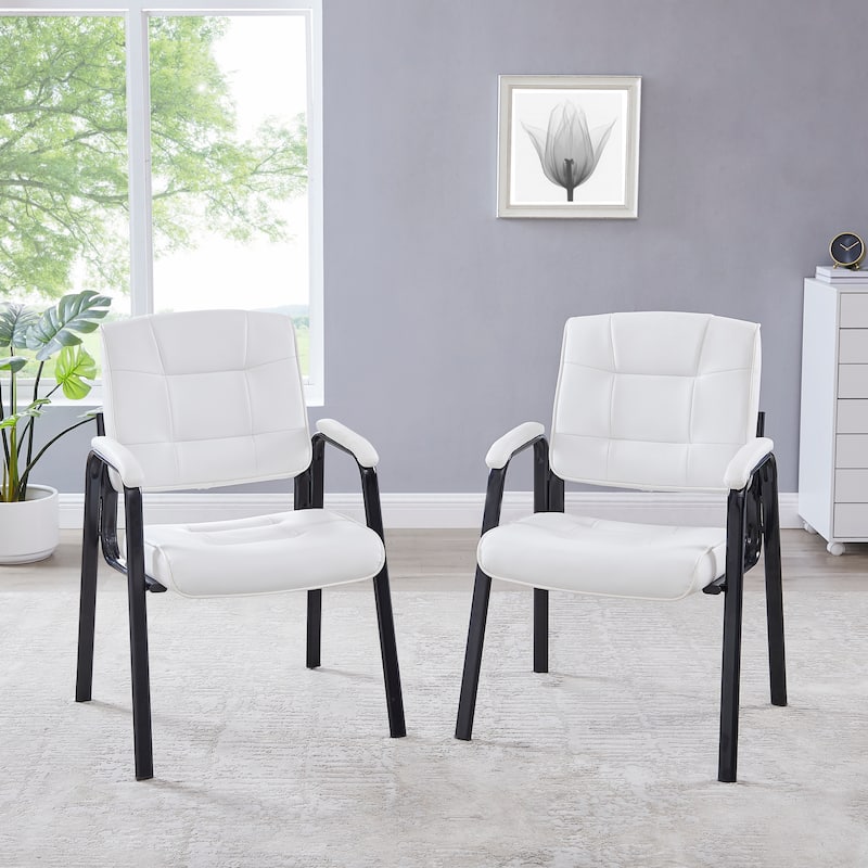 Premium Leather Executive Office Chairs with Padded Armrest