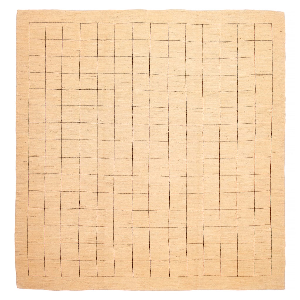 ECARPETGALLERY Flat-Weave Lahor Finest Cream Wool Tapestry Kilim - 13'0 x 13'1