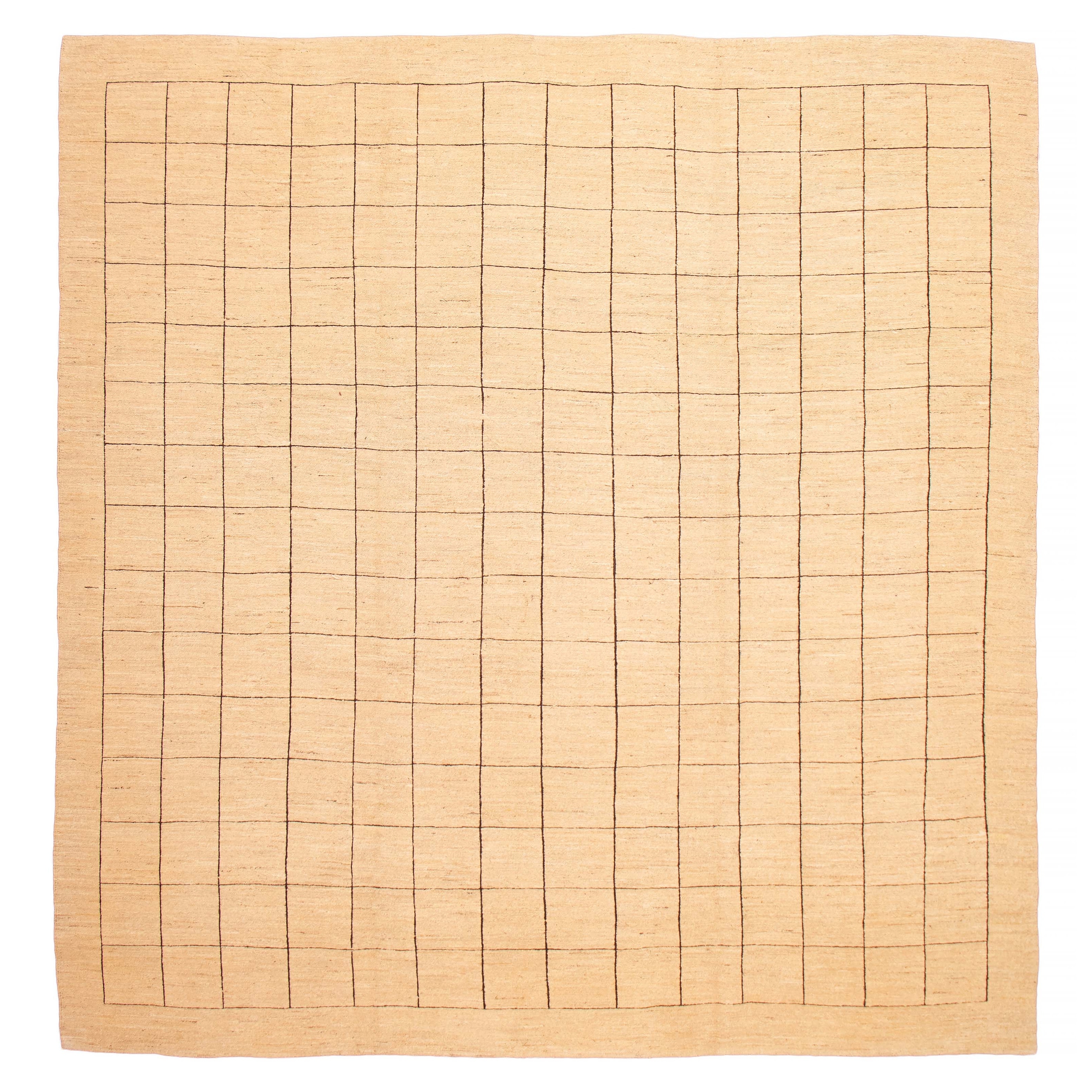 ECARPETGALLERY Flat-Weave Lahor Finest Cream Wool Tapestry Kilim - 13'0 x 13'1