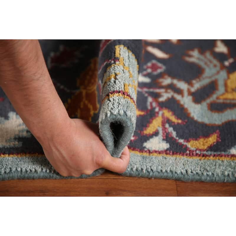 Animal Pictorial Tabriz Indian Area Rug Hand-Knotted Wool Carpet - 7'9"x 9'10"