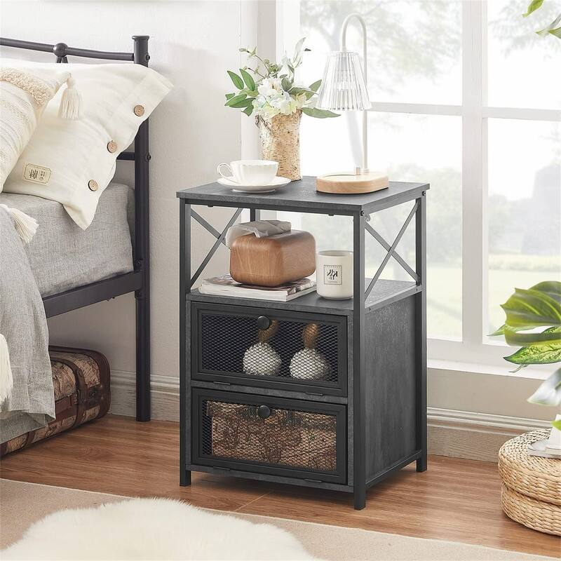 odern Night Stand with Storage Space