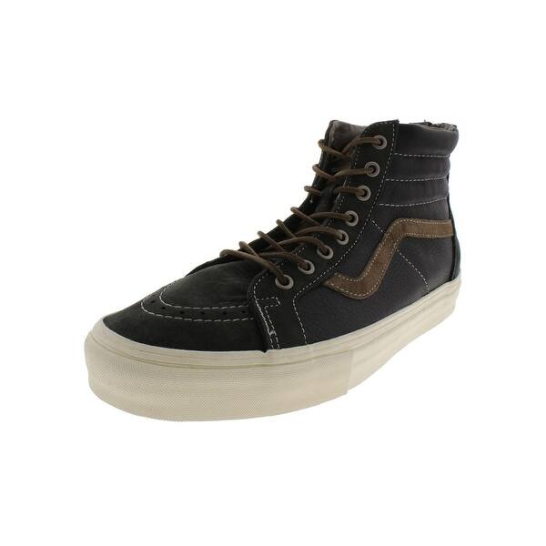 Shop Vans Mens Sk8 Hi Reissue High Top Sneakers Leather Lace Up