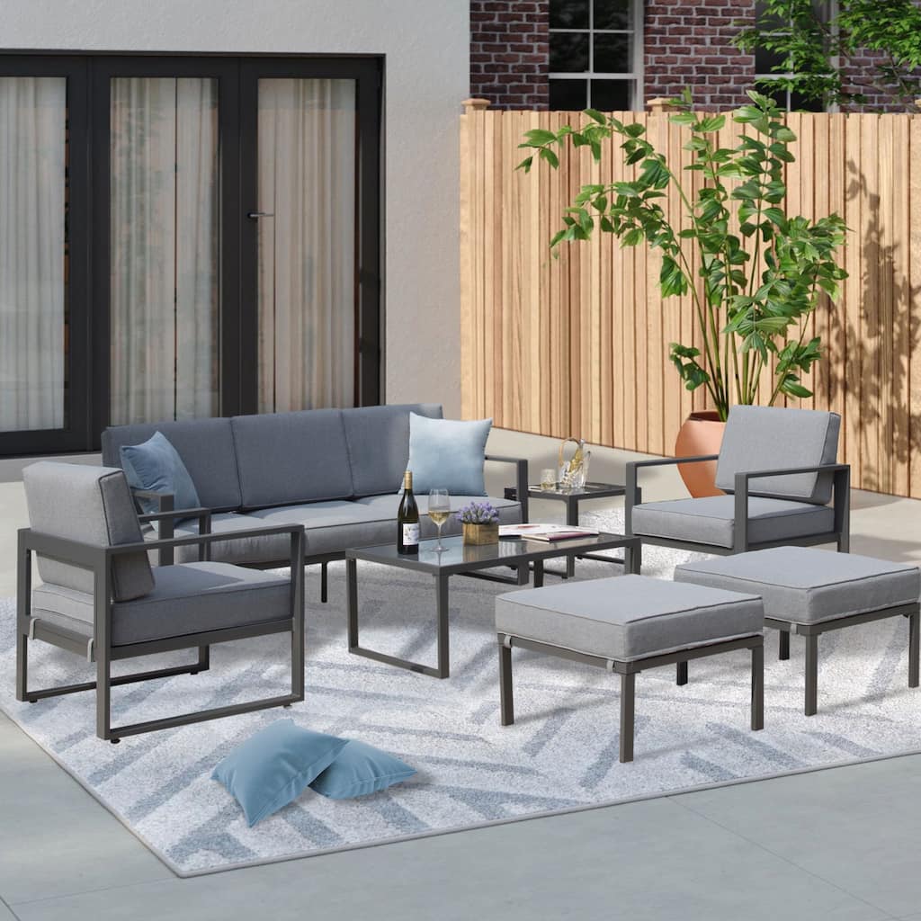 Royalcraft 7-Piece Aluminum Patio Conversation Set