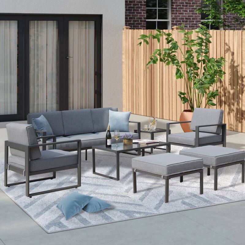 Royalcraft 7-Piece Aluminum Patio Conversation Set