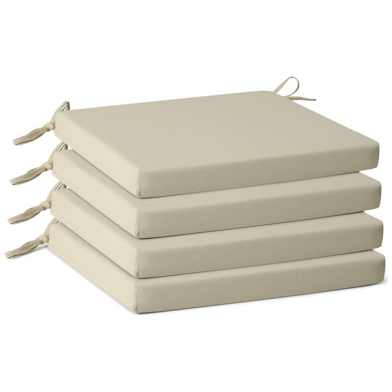 Fading Free All Weather Outdoor Patio Dining Chair Seat Cushions - (Set of 4)