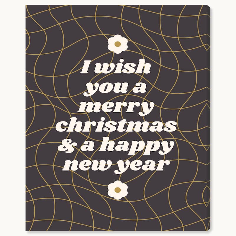 Wynwood Studio Canvas Holiday and Seasonal This is my Wish Gray Modern & Contemporary Wall Art Canvas Print
