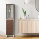 preview thumbnail 2 of 5, Teamson Home Tyler Modern Wooden Linen Tower Cabinet, Walnut and White