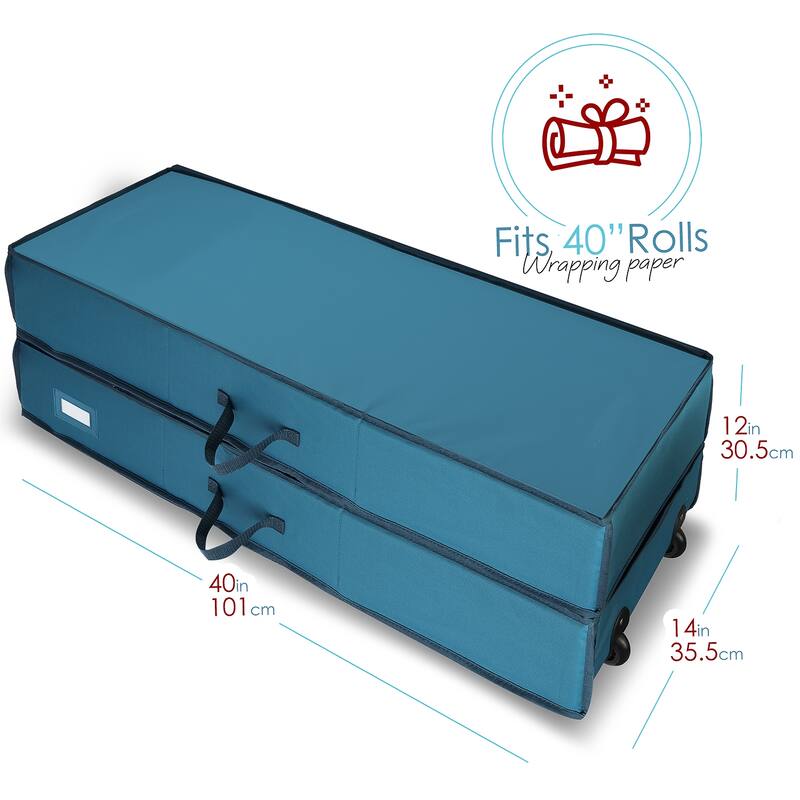 Empyrean Tear Proof Gift Wrapping Paper Storage Container - Premium Christmas Wrapping Paper Holder