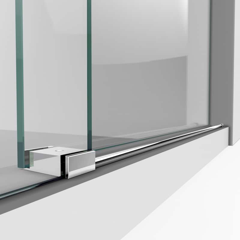 DreamLine Enigma-X 44-48 in. W x 76 in. H Fully Frameless Sliding Shower Door - 44" - 48" W