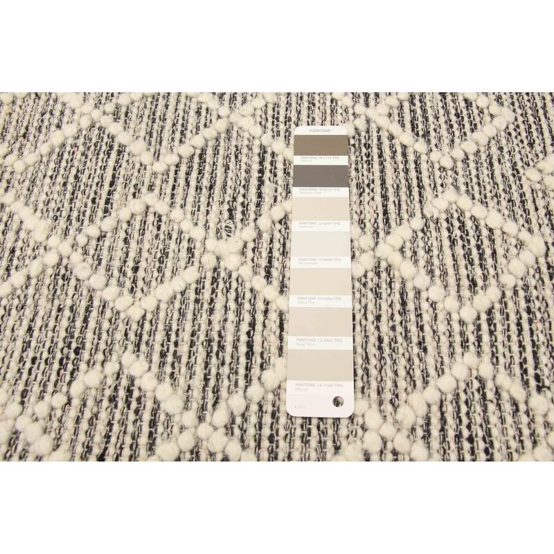 ECARPETGALLERY Braid weave Sienna Black Wool Rug - 5'1 x 8'3