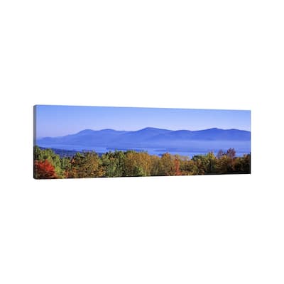 iCanvas "Lake George & Adirondack Mountains, New York, USA" by Panoramic Images Canvas Print