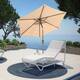7.5Ft Patio Market Umbrella with Crank and Tilt - Beige