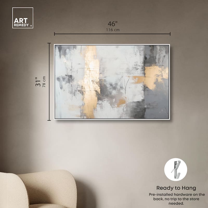 Gilded Gray III Canvas by Art Remedy