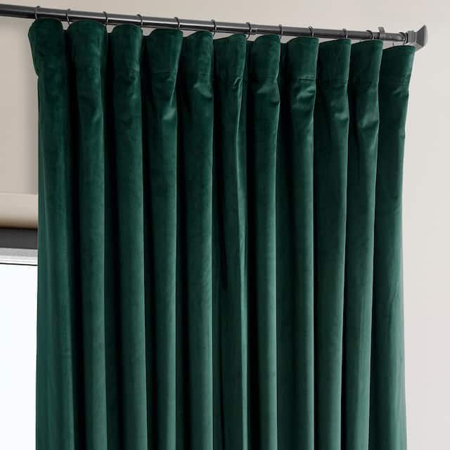 Exclusive Fabrics Signature Plush Velvet Hotel Blackout Curtain (1 Panel)