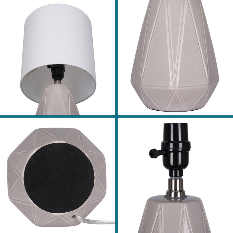 Catalina Zenith Ceramic Table Lamp - Gray