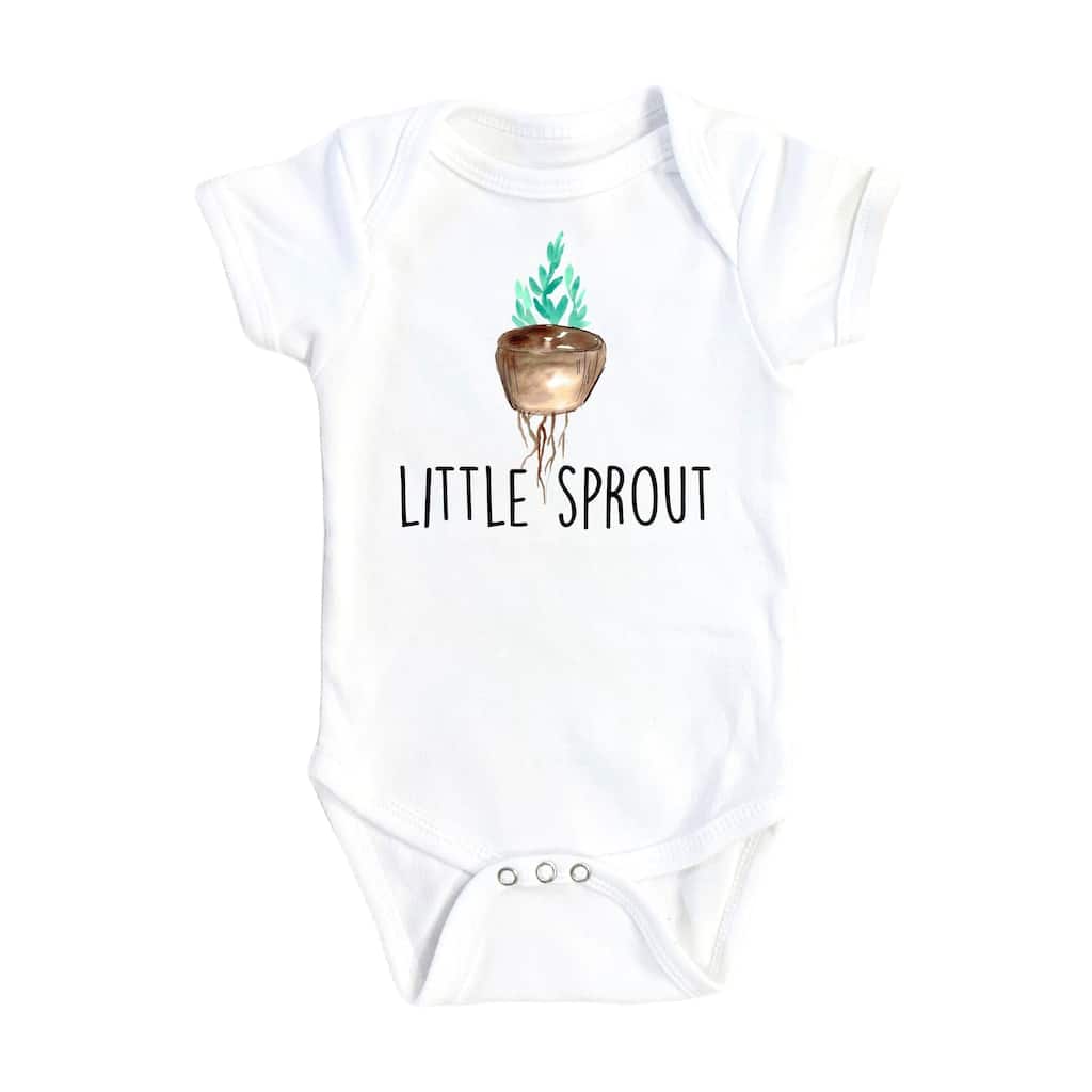 Plant Sprout Little - Baby Boy Girl Clothes Infant Bodysuit Funny Cute Newborn