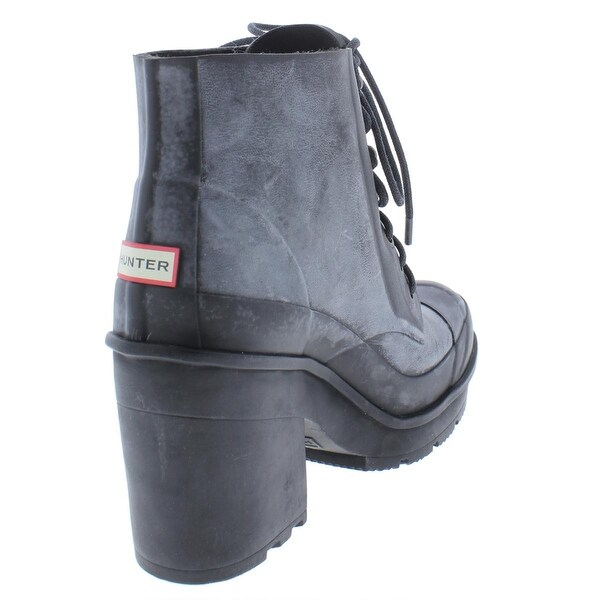 hunter block heel rain boots