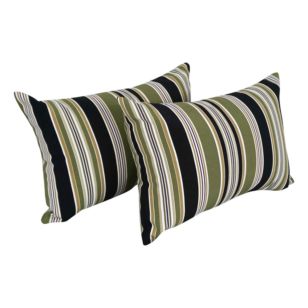 19-inch by 11-inch Outdoor Throw Pillows (Set of 2, Multiple Patterns) - 19 x 11