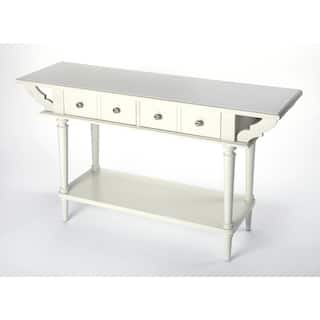 Handmade Talia White Console Table (India)