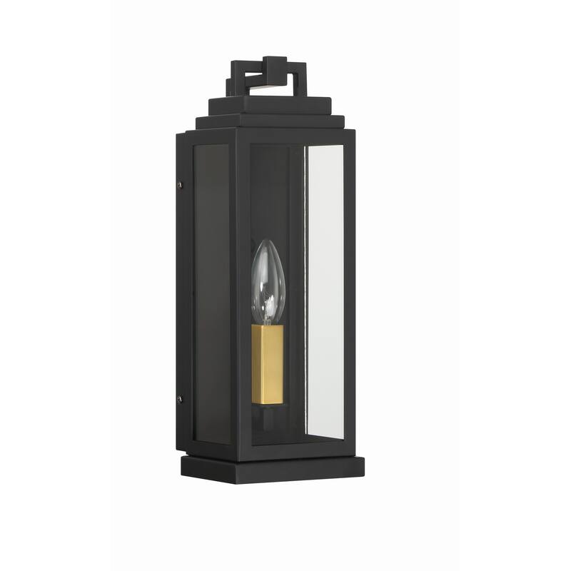 Aspen 1 Light Matte Black Outdoor Sconce - 5"W x 14"H x 4.5"D