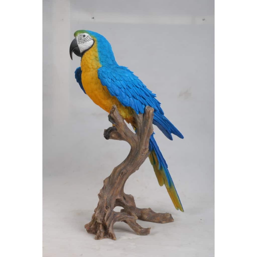 Macaw Scarlet Outdoor Garden Statue - 28.25"