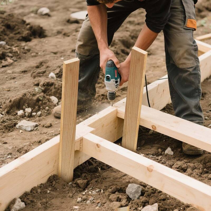 25 Pieces Natural Fir Wood Garden Stakes with Sharp Point for Outdoor Use - 0.5×1.5×36 in